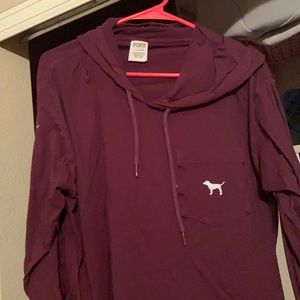 BURGUNDY PINK LIGHT HOODIE